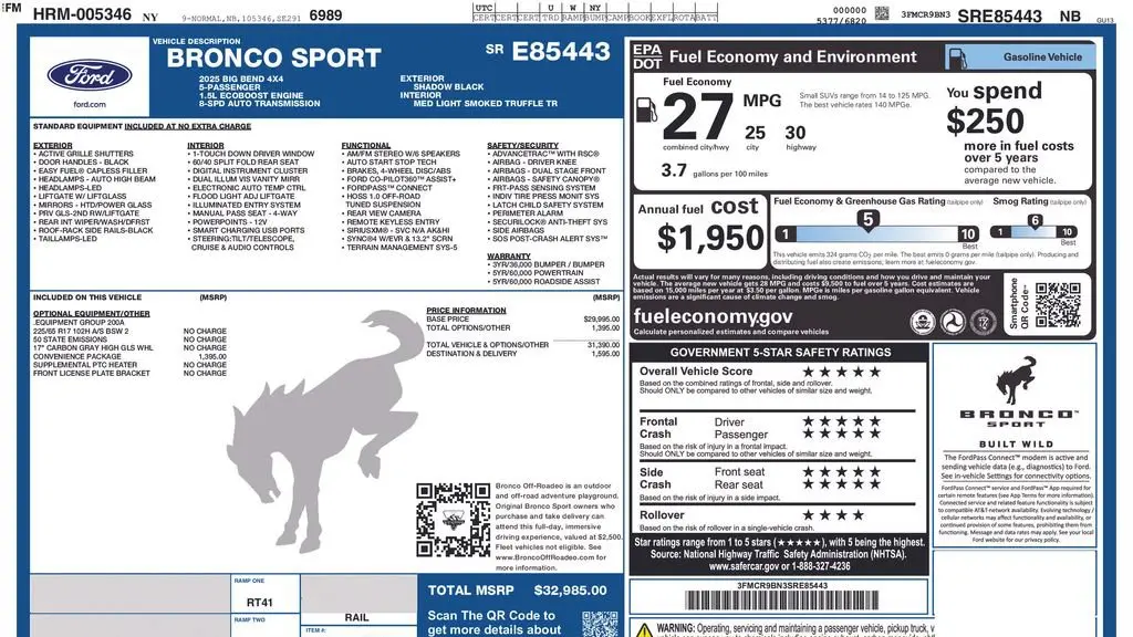 2025 Ford Bronco Sport Big Bend