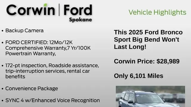 2025 Ford Bronco Sport Big Bend
