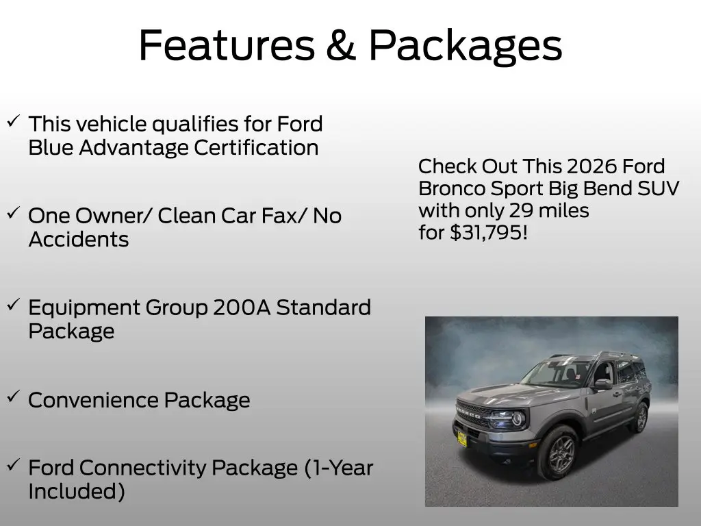 2026 Ford Bronco - $31,795