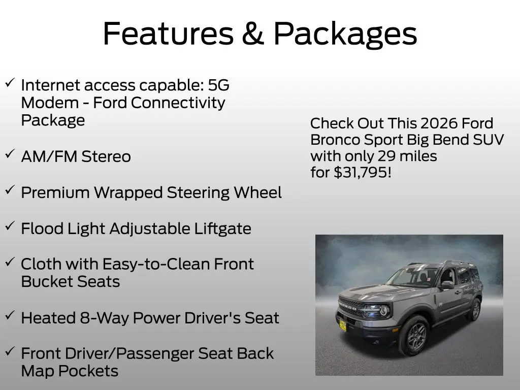 2026 Ford Bronco - $31,795