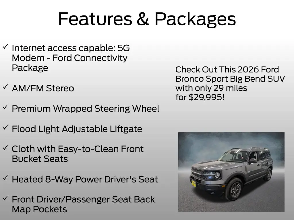 2026 Ford Bronco - $29,995