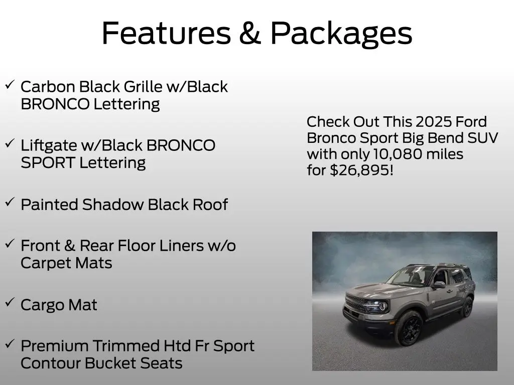 2025 Ford Bronco - $26,895