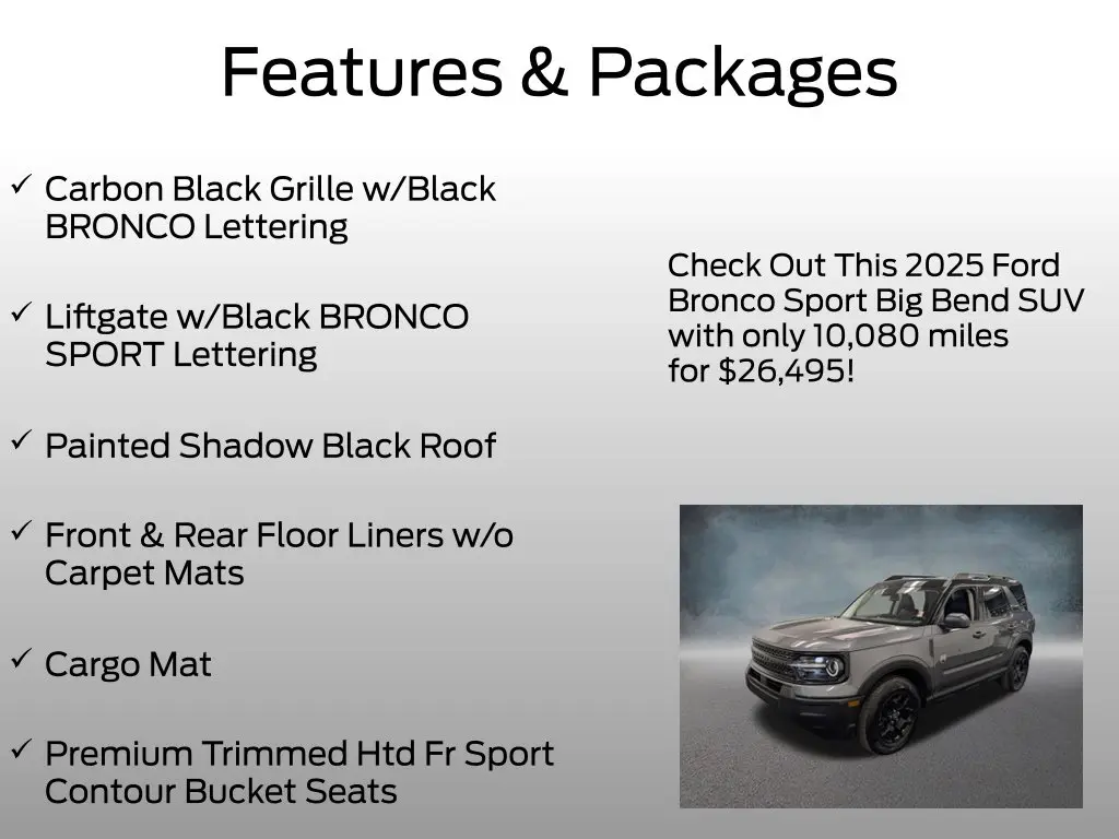 2025 Ford Bronco - $26,495