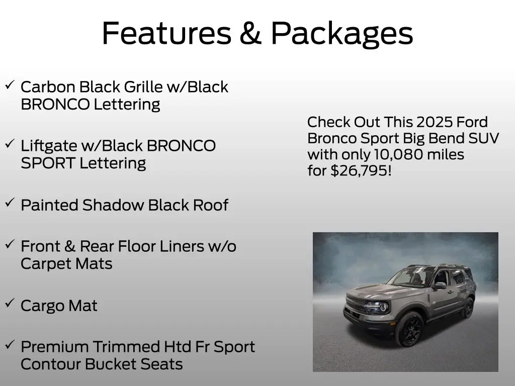 2025 Ford Bronco - $26,795