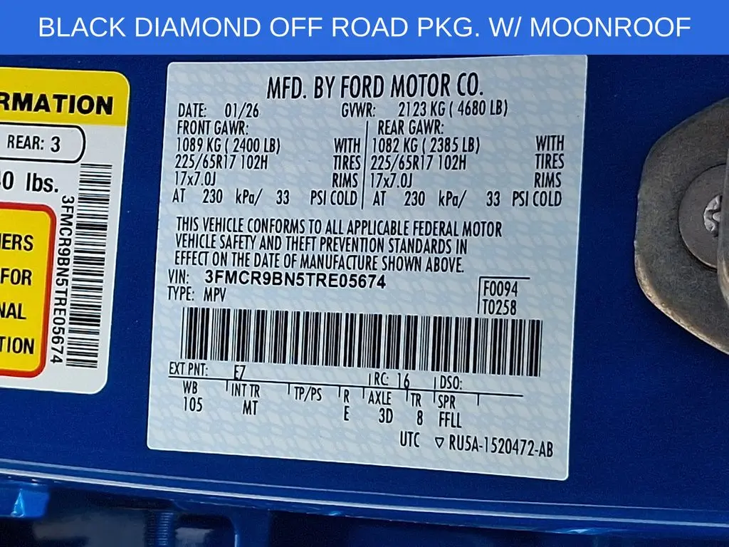 2026 Ford Bronco - $38,040