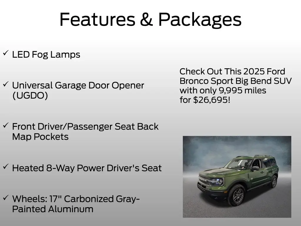 2025 Ford Bronco - $26,695