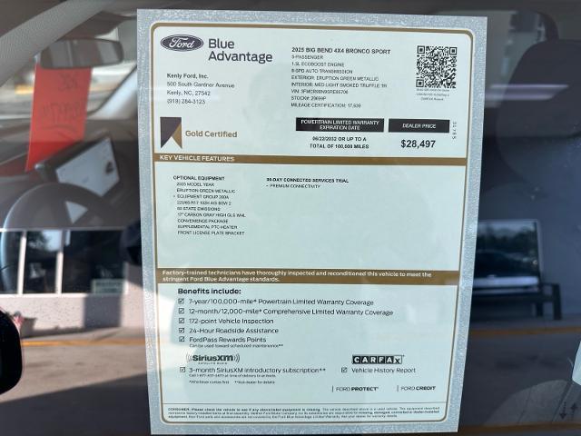 2025 Ford Bronco - $28,497