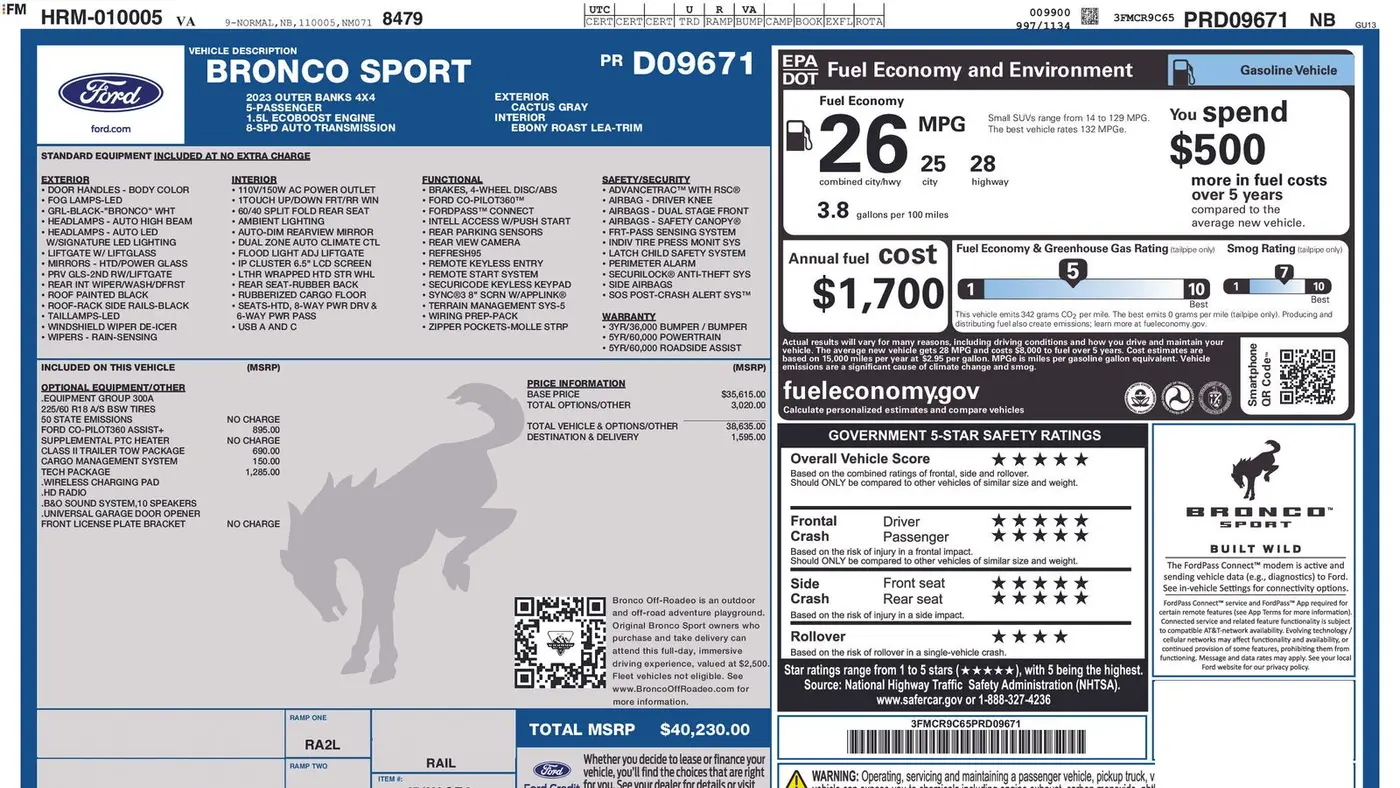 2023 Ford Bronco Sport Outer Banks
