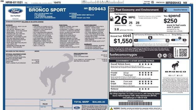 2021 Ford Bronco Sport Outer Banks