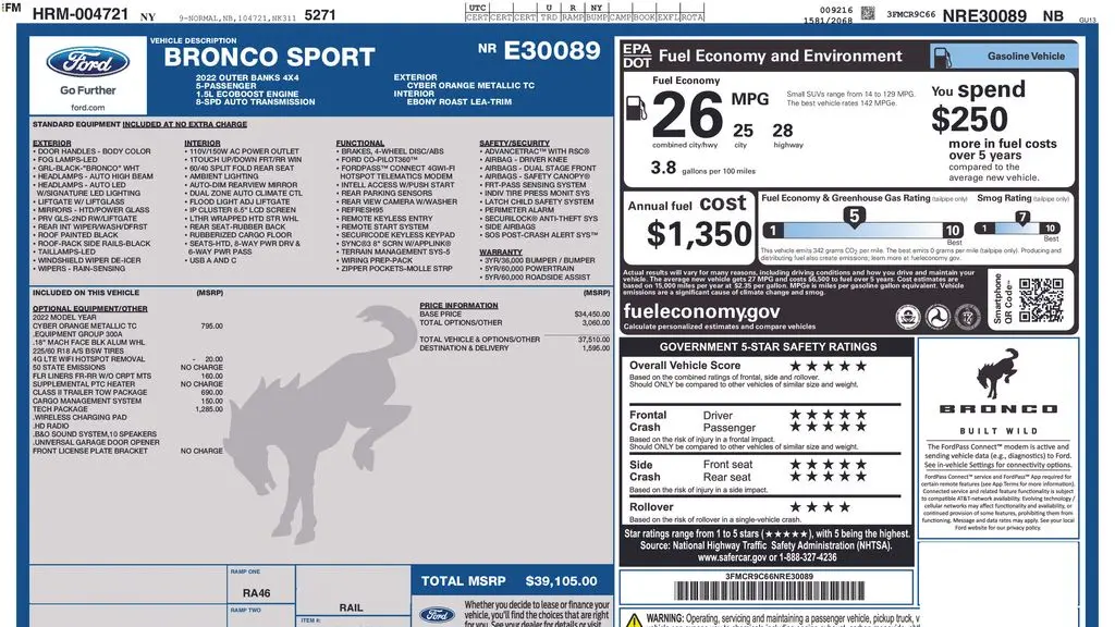 2022 Ford Bronco Sport Outer Banks