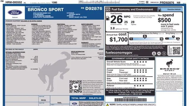 2023 Ford Bronco Sport Outer Banks