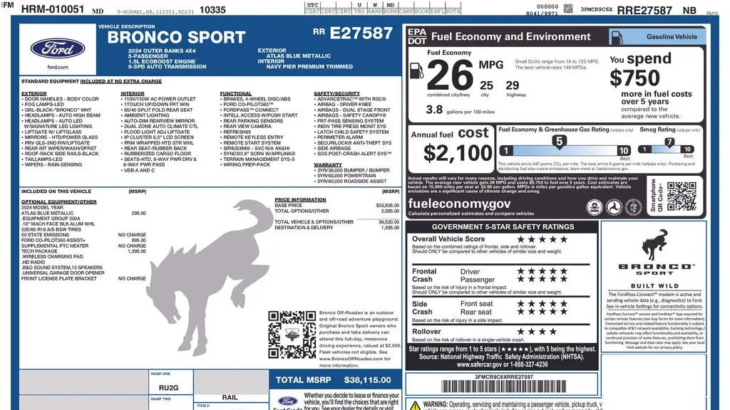 2024 Ford Bronco Sport Outer Banks