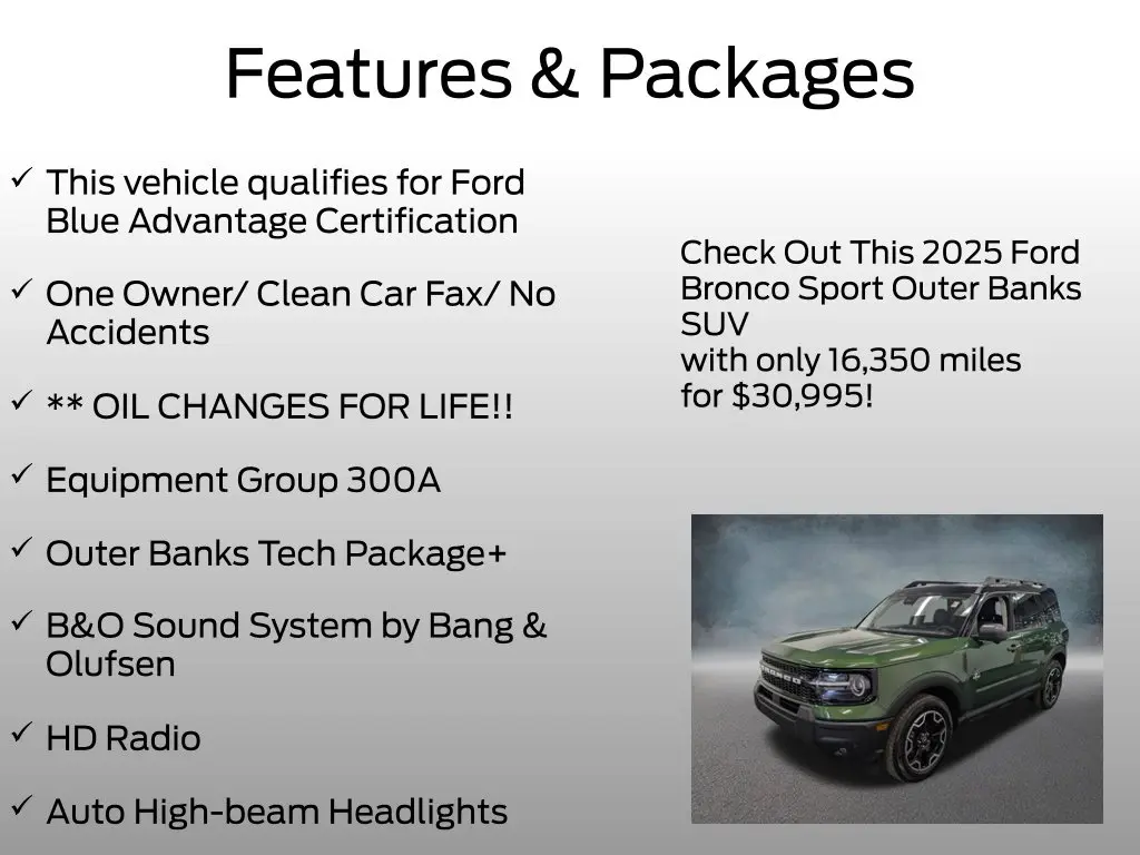 2025 Ford Bronco - $30,995