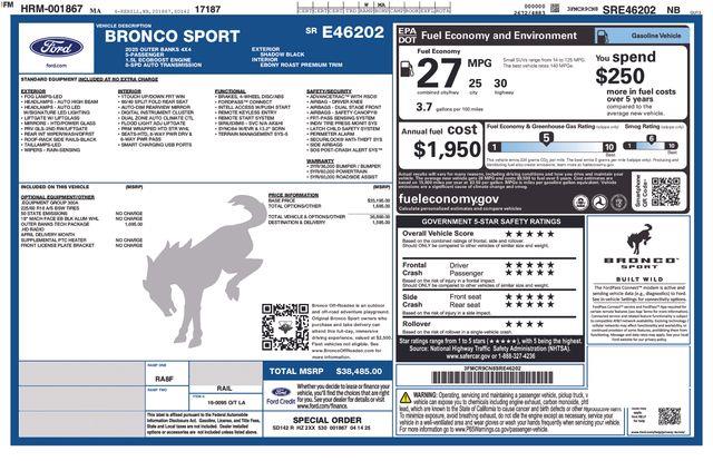 2025 Ford Bronco - $30,495