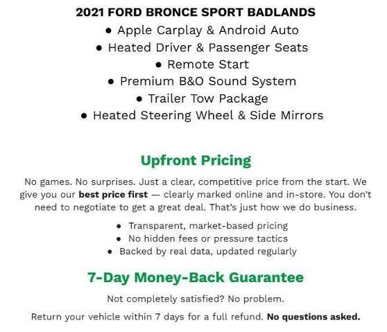 2021 Ford Bronco - $20,111
