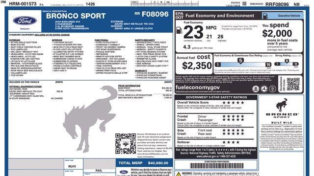 2024 Ford Bronco Sport Badlands