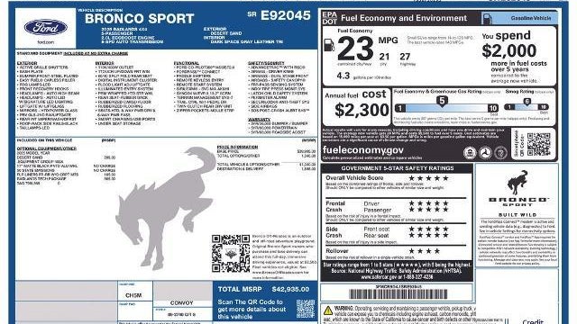 2025 Ford Bronco Sport Badlands