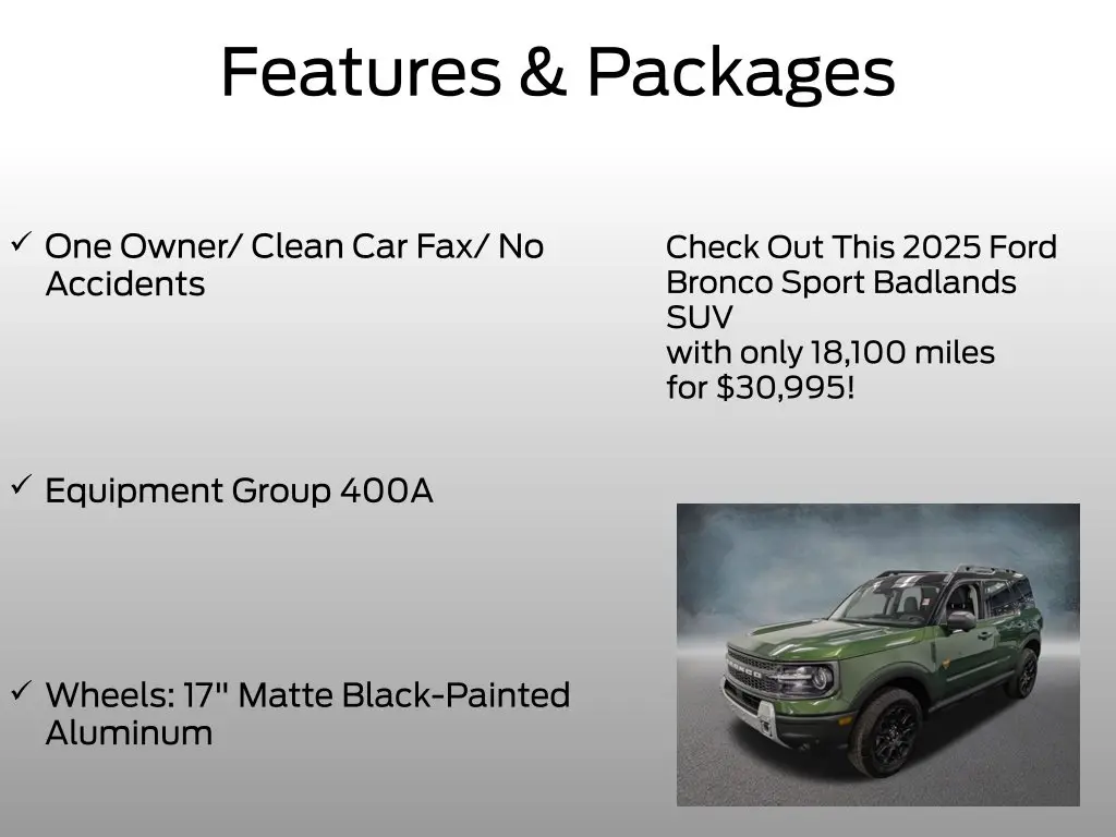 2025 Ford Bronco - $30,995