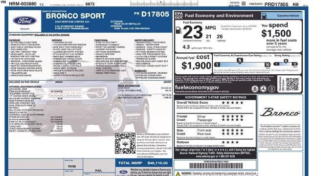2023 Ford Bronco Sport Heritage Limited