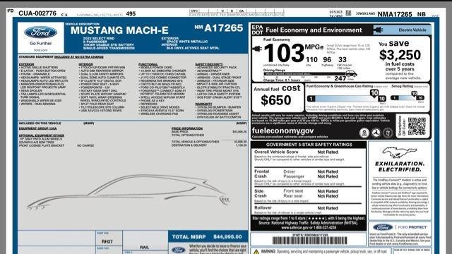 2022 Ford Mustang Mach-E Select