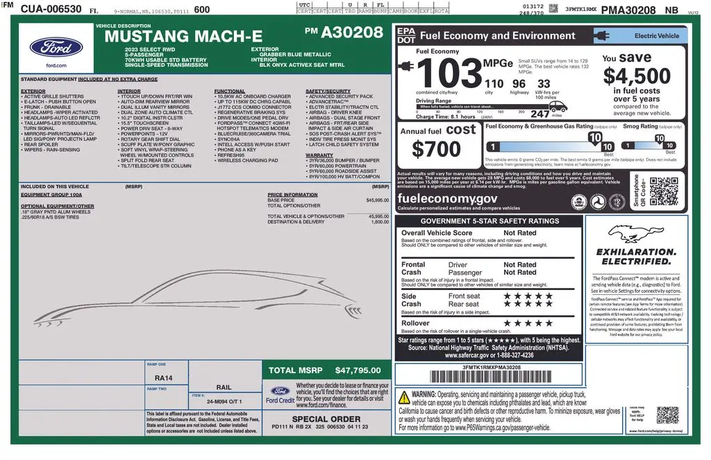 2023 Ford Mustang - $25,900