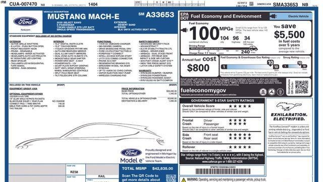 Preowned 2025 Ford Mustang Mach-E Select for Sale