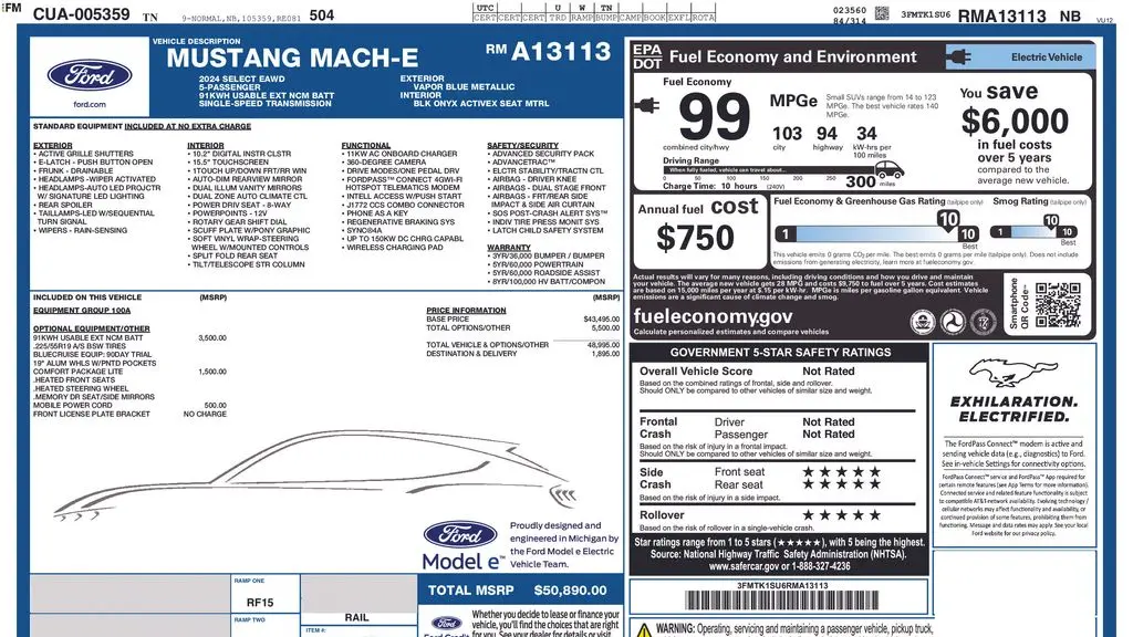 2024 Ford Mustang Mach-E Select