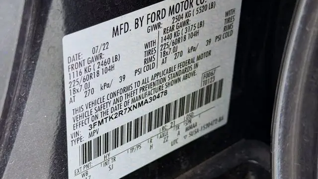 2022 Ford Mustang Mach-E California Route 1