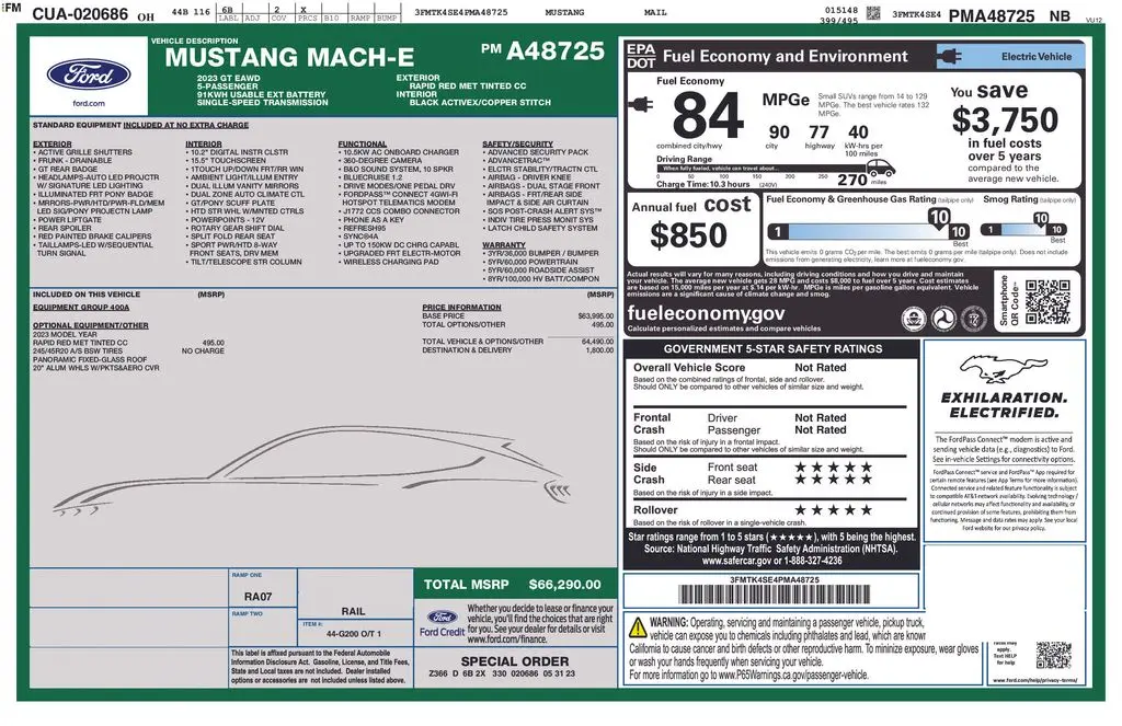 2023 Ford Mustang - $34,500