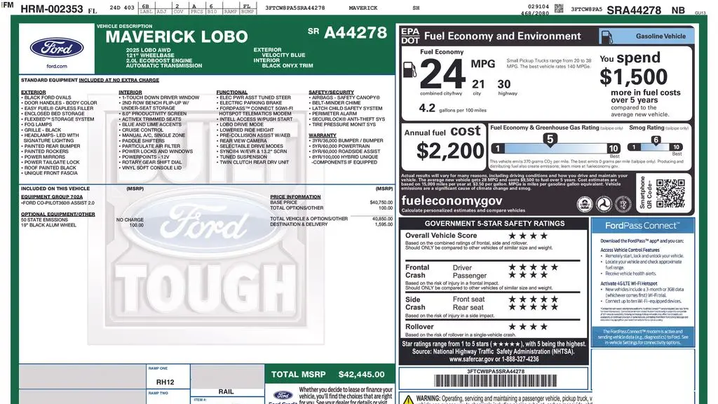 2025 Ford Maverick Lobo
