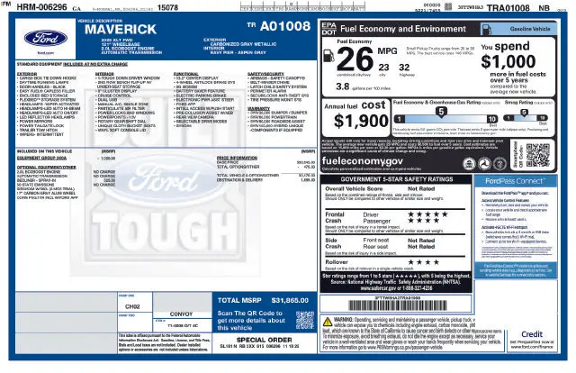 2026 Ford Maverick - $30,790