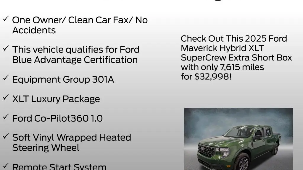 2025 Ford Maverick XLT