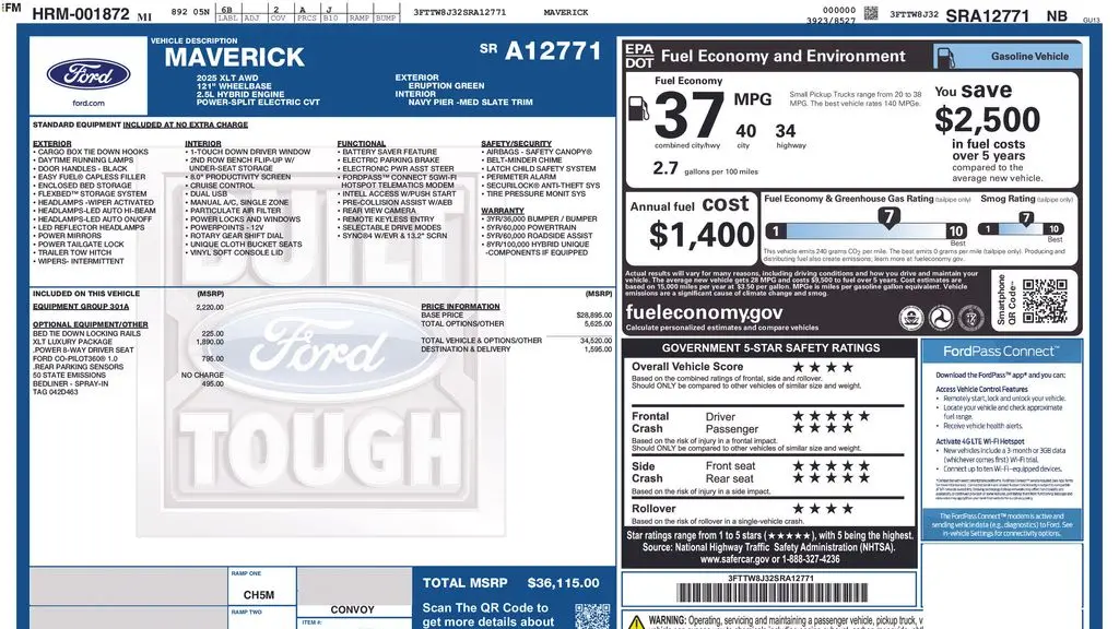 2025 Ford Maverick XLT