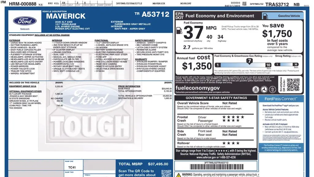 2026 Ford Maverick XLT