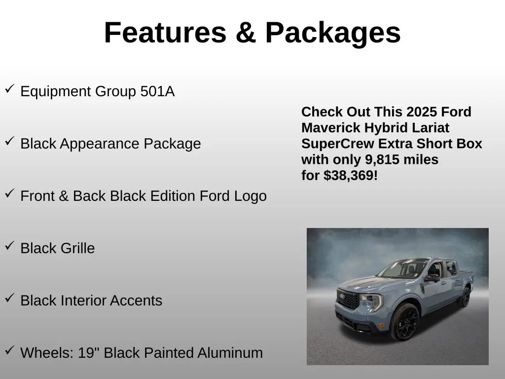 2025 Ford Maverick - $38,369