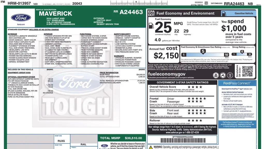 2024 Ford Maverick Lariat