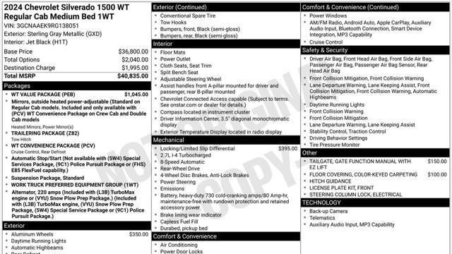 2024 Chevrolet Silverado 1500 Work Truck