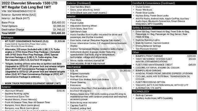 2022 Chevrolet Silverado 1500 Limited Work Truck