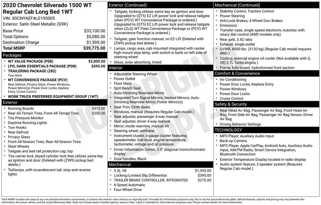 2020 Chevrolet Silverado - $22,995