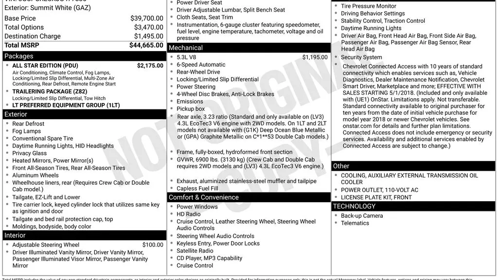 2018 Chevrolet Silverado 1500 LT