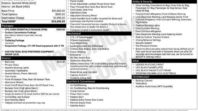 2024 Chevrolet Silverado 1500 Custom Trail Boss
