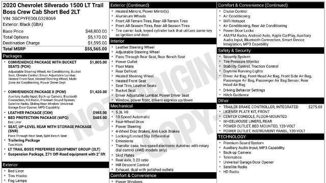 2020 Chevrolet Silverado 1500 LT Trail Boss