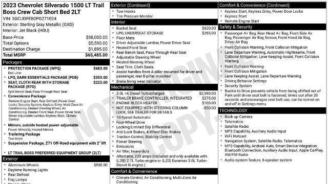 2023 Chevrolet Silverado 1500 LT Trail Boss