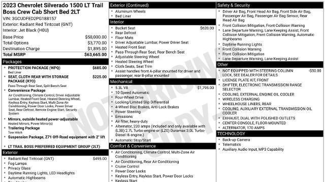 2023 Chevrolet Silverado 1500 LT Trail Boss