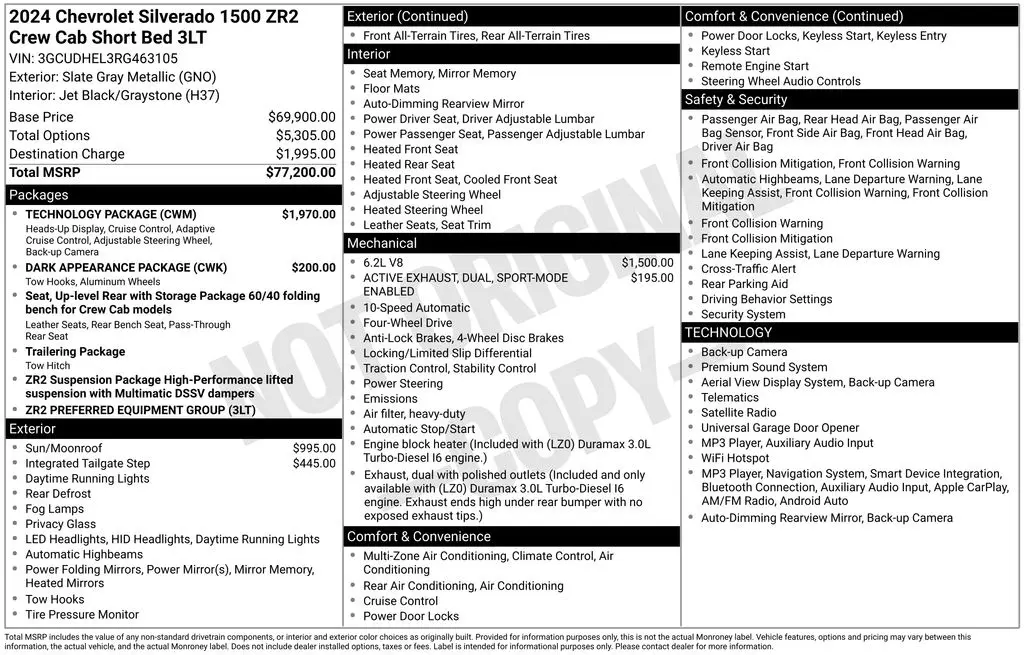 2024 Chevrolet Silverado - $52,000
