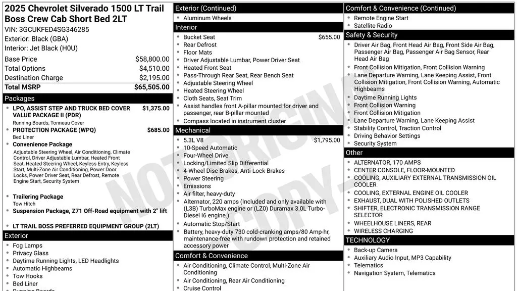 2025 Chevrolet Silverado 1500 LT Trail Boss