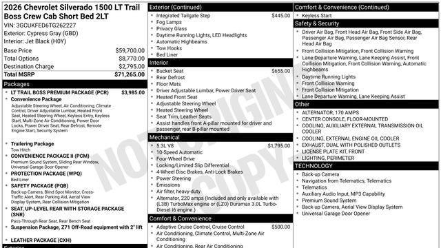 2026 Chevrolet Silverado 1500 LT Trail Boss