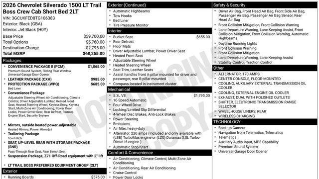 2026 Chevrolet Silverado 1500 LT Trail Boss