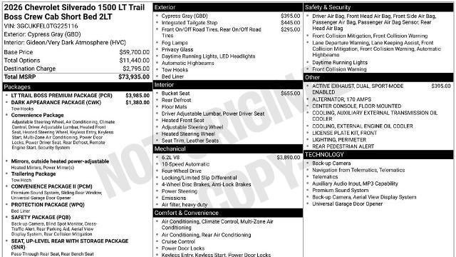 2026 Chevrolet Silverado 1500 LT Trail Boss