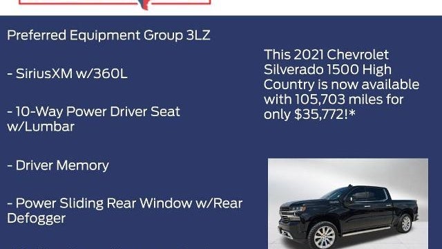 2021 Chevrolet Silverado 1500 High Country